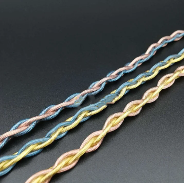 High purity copper silver plated wire 4 share headphone upgrade line 252 core OD 4 5 5 0