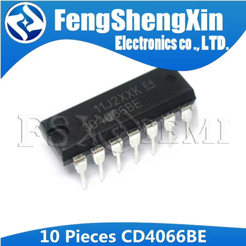 10 шт./лот CD4066 CD4066BE DIP 14 CMOS QUAD Двусторонний переключатель IC|Интегральные схемы| |