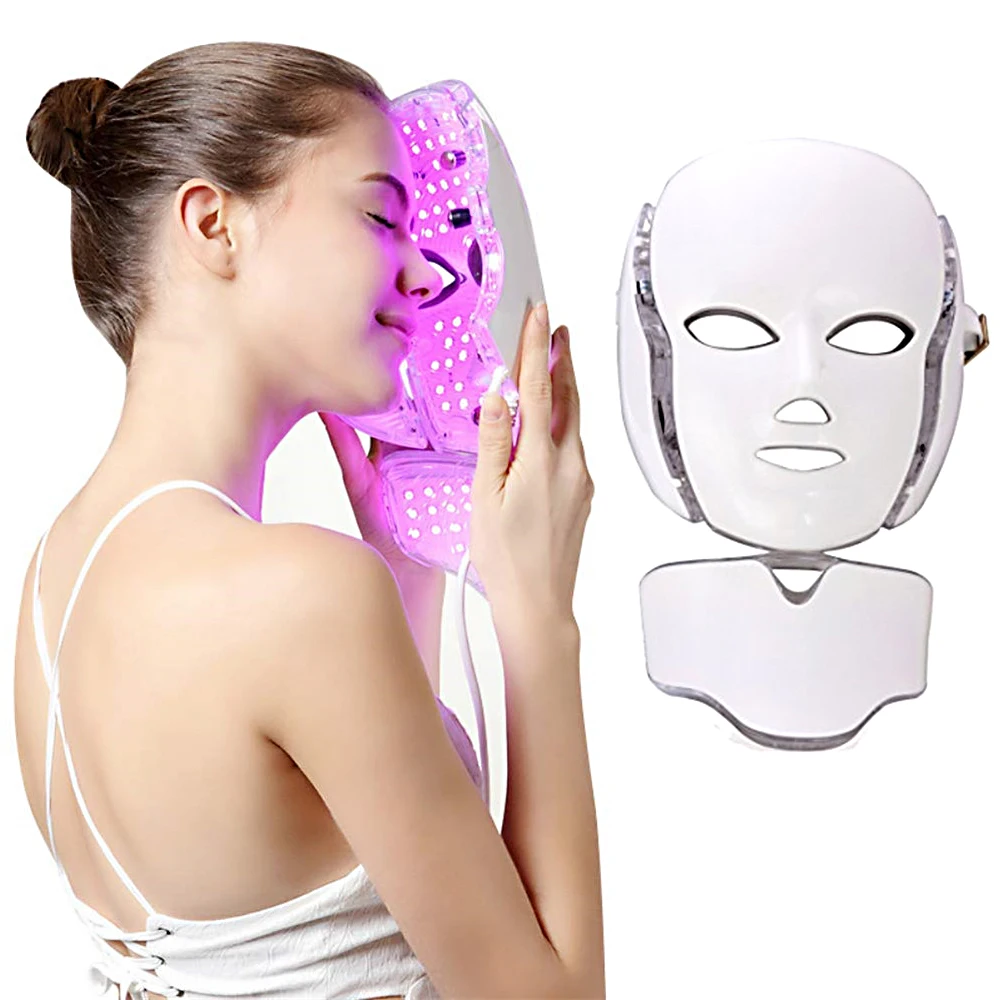 

LED Facial Mask Therapy 7 Colors Face Mask Machine Photon Therapy Light Skin Care Wrinkle Acne Removal Face Beauty For Home use
