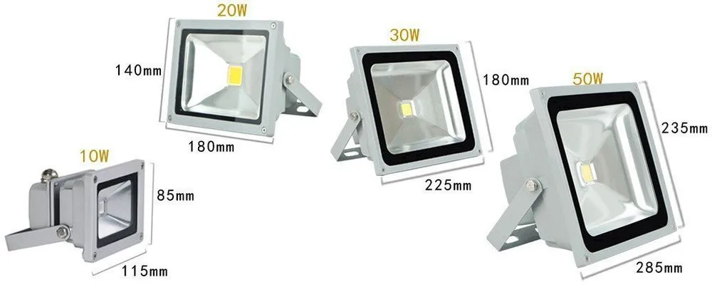 Светодиодный уличный отражатель RGB AC85 265V 10 Вт 20 30 водонепроницаемый многоцветный