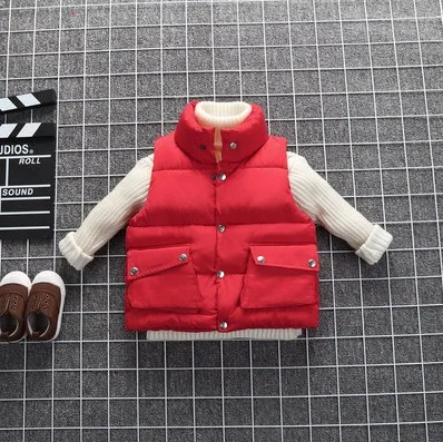 only vest От 3 до 8 лет, новинка года, зимний толстый теплый жилет с хлопковой подкладкой для мальчиков зимний жилет для девочек детская теплая одежда Детский жилет - Цвет: only vest