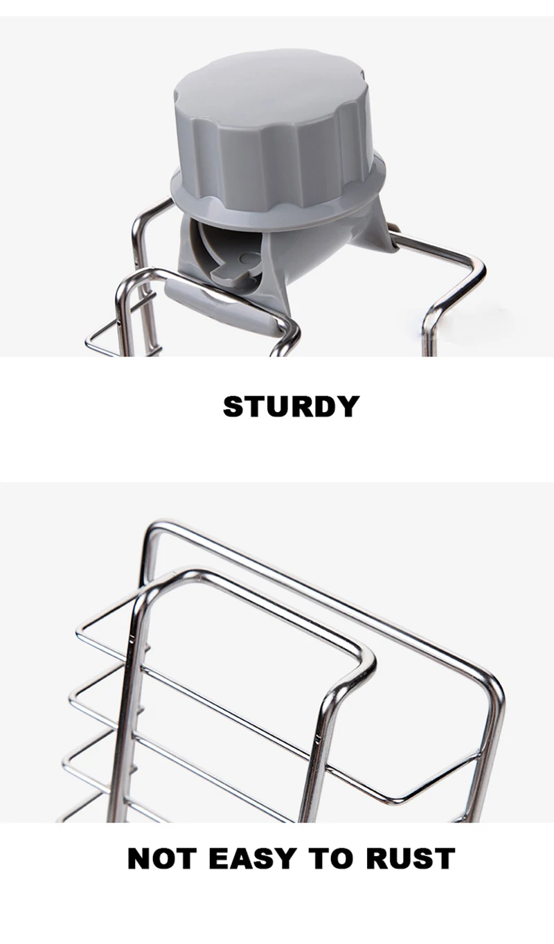 Stainless Steel Hot Sink Hanging Storage Rack Holder Faucet Clip Bathroom Kitchen Dishcloth Clip Shelf Drain Dry Towel Organizer