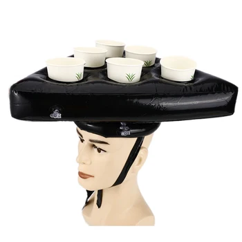 

Inflatable Beer Pong Hat Floating Pong Game for Swimming Pool Adult Kids Ferrule Rings Toss Game Christmas Halloween Prop