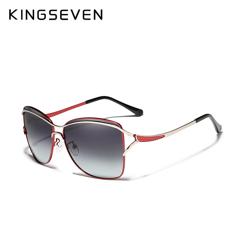 KINGSEVEN солнцезащитные очки для женщин без оправы элегантные брендовые дизайнерские модные солнцезащитные очки с коробкой
