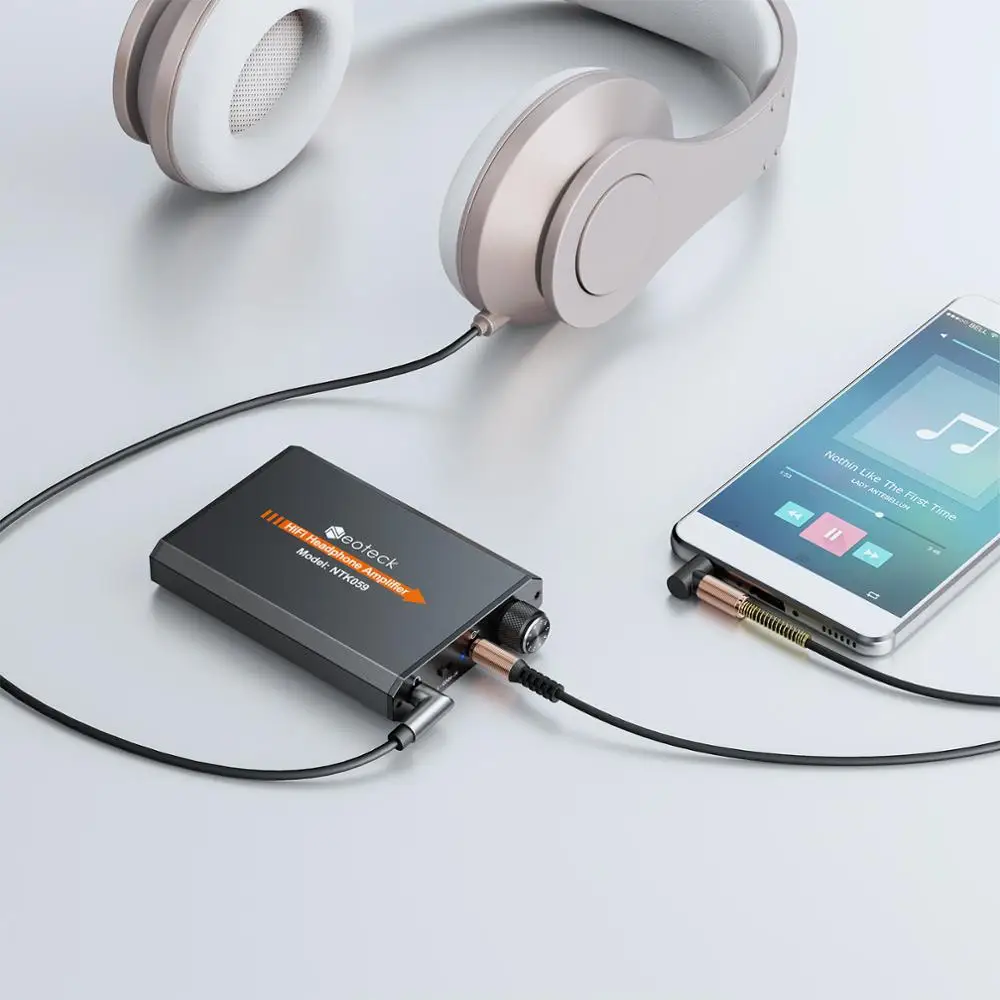 Neoteck амплитеры, усилитель для наушников, портативный Aux вход, порт для iPhone, Android, музыкальный плеер, усилитель с 3,5 мм кабелем Jack