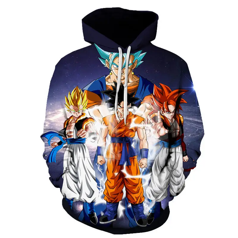 

Dragon Ball Anime Goku Flissa PK Print Casual Sweatshirt 3D Print Street Fashion Hoodie Sweater Men's Casual Hoodie