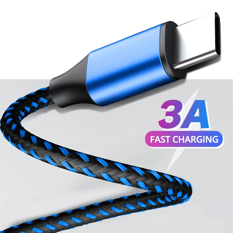 

ANMONE 3A 18W Fast Charging Type C USB Cable For Samsung Xiaomi Redmi Huawei Type C Mobile Phone Charging Wire Cord USB C Cable