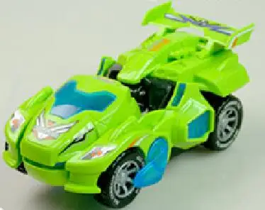 Прозрачный игрушечный автомобиль с подсветкой, музыкальные игрушки, универсальные игрушки для трансформации колес, модель моделирования, Рождественский подарок на год для детей - Цвет: car with box