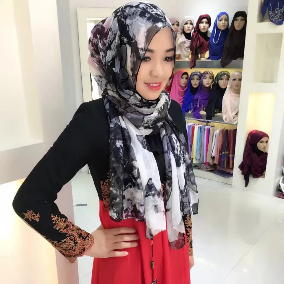 Новые женские Fibre Instant Hijab шарф Мусульманский обертывание и шаль ислам тюрбан