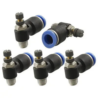 

Pneumatic 10mm x 1/8" PT One Touch Tube Speed Control Valve 5 Pcs