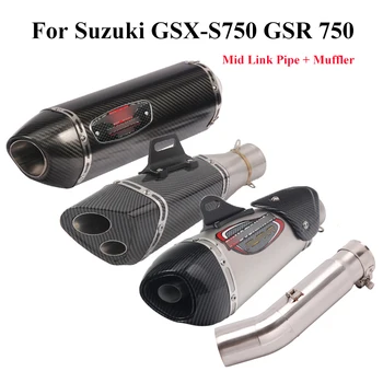 

For Suzuki GSX-S750 GSR 750 Motorcycle Exhaust System Escape GSXS750 BK750 Exhaust Muffler Tail Pipe Mid Section Pipe Link Tube