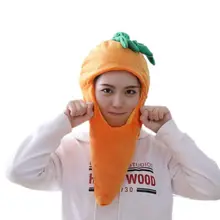 Японская милая плюшевая мультяшная морковка, смешная шапка, маска для взрослых, детей, для Пасхальной вечеринки, карнавальный костюм, растительный капюшон, шапка, праздничный реквизит для фотосессии