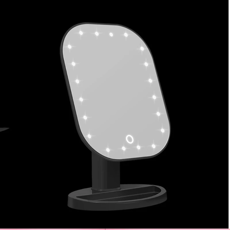 

LED Lights Touch Screen Makeup Mirror Dropshipping Discounted Price Bright Adjustable USB Or Batteries Use