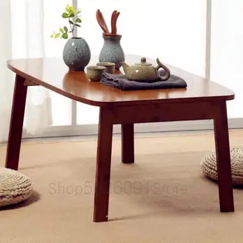 

Fold the kang table nanzhu HangJi computer desk to desk low table small tea table bed table window table with activity