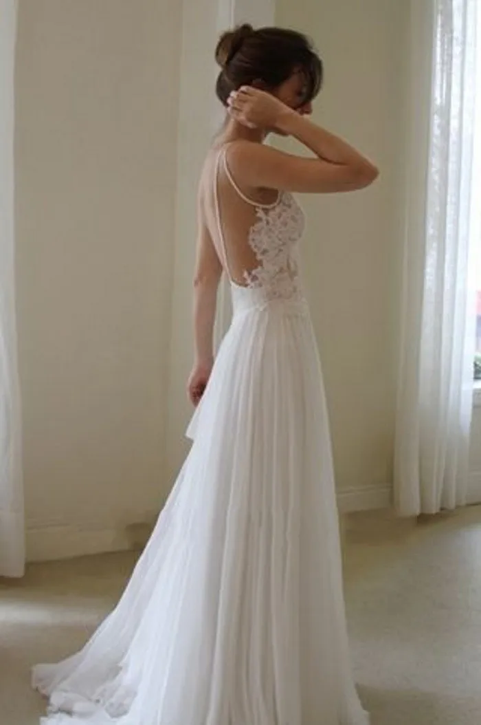 Vestido de noiva, с открытой спиной, сексуальный, кружевной, с аппликацией, Пляжное свадебное платье, robe de mariage robe de moisel d'honneur, платья подружек невесты