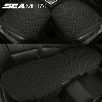 

Car Seat Cover Set Universal Automobiles seat covers cushion Mat Breathable Flax Car Seat Covers Protector Auto Accessories 3pcs