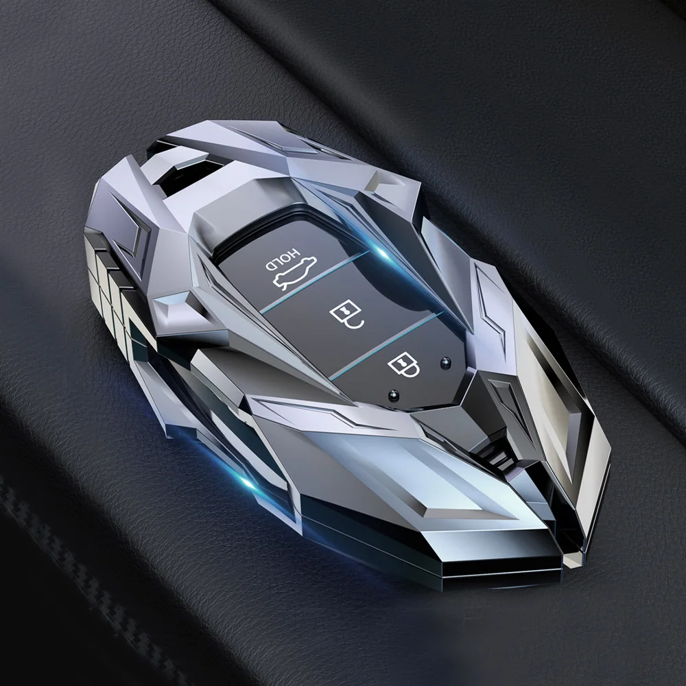 Funda de aleación de Zinc para llave de coche, cubierta de mando a distancia inteligente para Hyundai Elantra GT Kona 2018 2019 Santa Fe Veloster