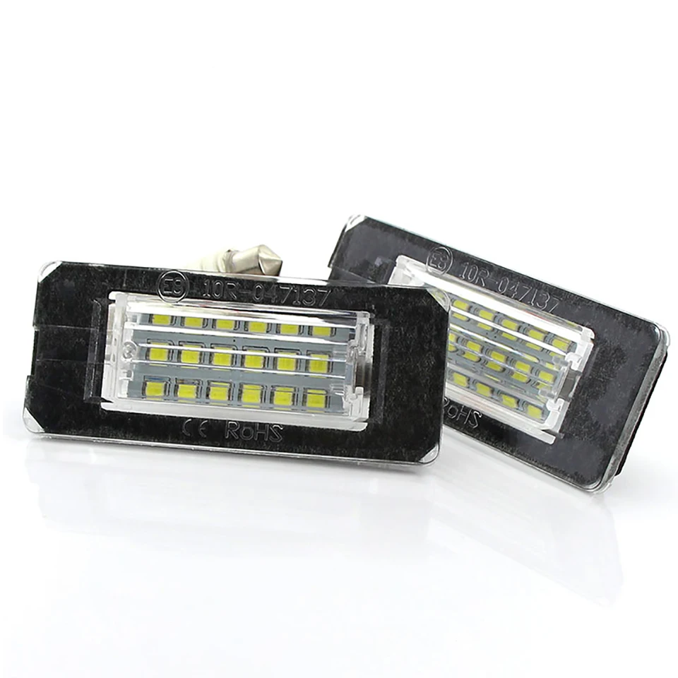 AOSHIKE 2 шт. белый 18SMD Автомобильный светодиодный светильник для номерного знака с бусинами для Mini Cooper R56 R57 R58 R59 автомобильный светильник без ошибок