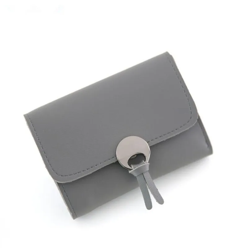 

Wallets For Women 2019 Solid Color Retro Short Wallet Stylish Minimalist Mini Card Wallet Student Money Bag Purse