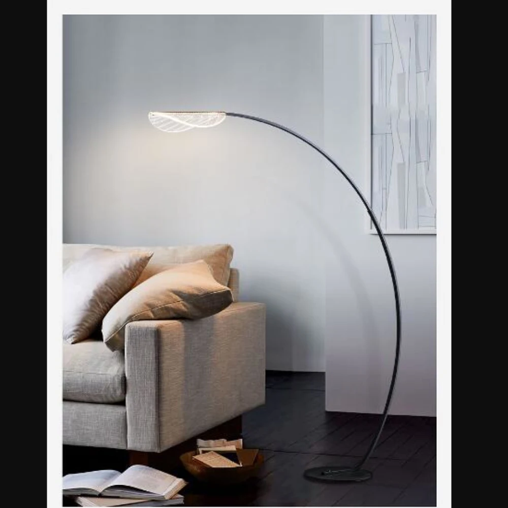Lâmpada de Assoalho Simples e Moderno Nordic Sala Estar Criativo Sofá Borda Quarto Lâmpada Cabeceira Pesca Mesa Vertical 10 sofá borda simples e moderno quarto lâmpada