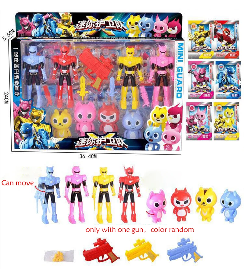 8pcs/set New 4 Miniforce Transformation Toys X Volt Semey