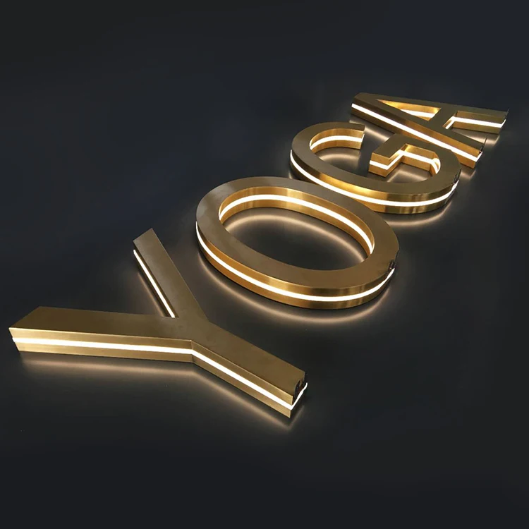 Буквы из нержавеющей стали для фасадов 3D буквенный знак металлический доска с