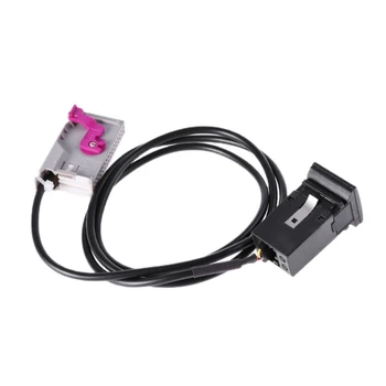 

Car Aux-in RNS-E Navigation AUX Button Audio Adapter Kit 32Pin Plug for Audi