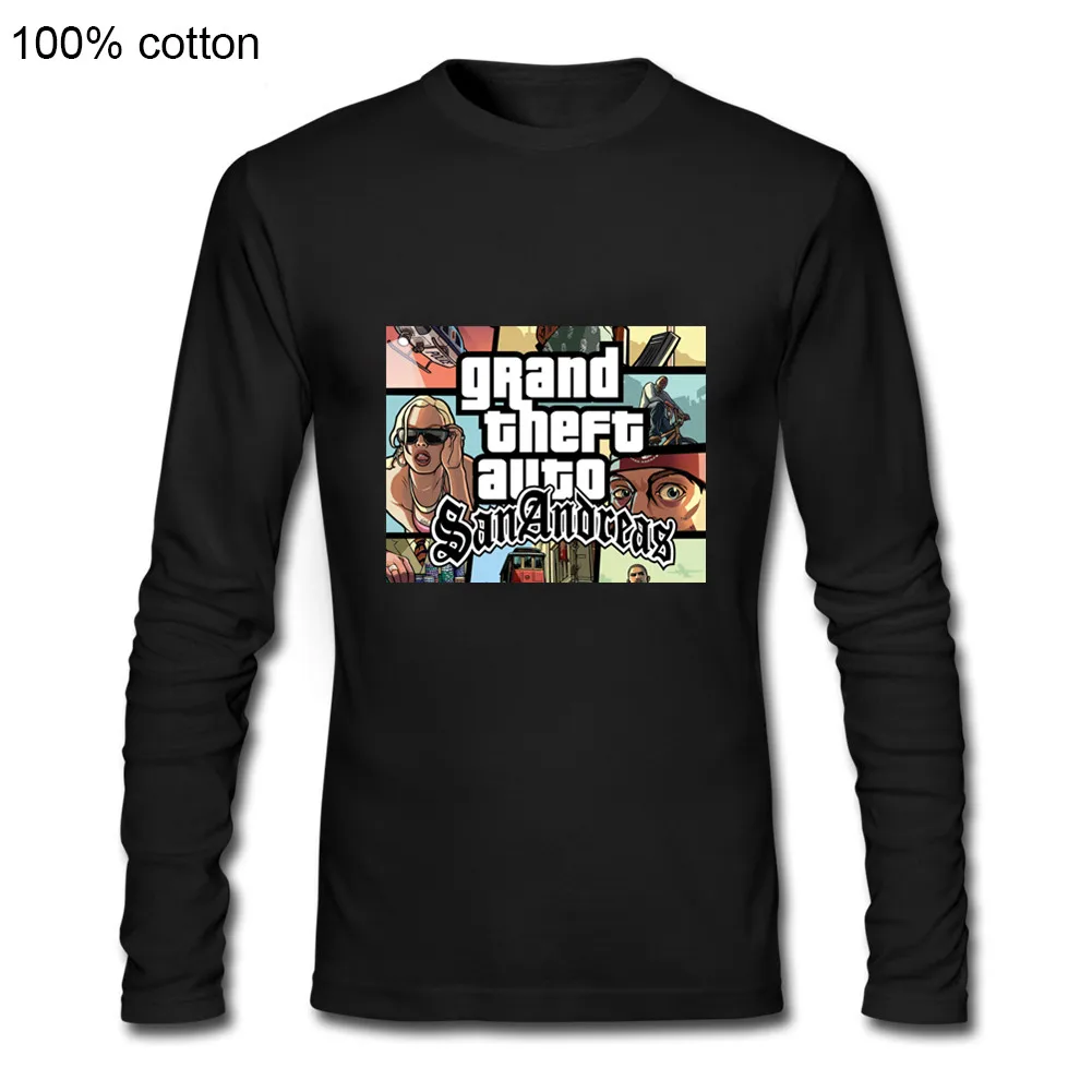 Popular Gaming Long sleeves T Shirts GTA San Andreas Team GRAND THEFT ...