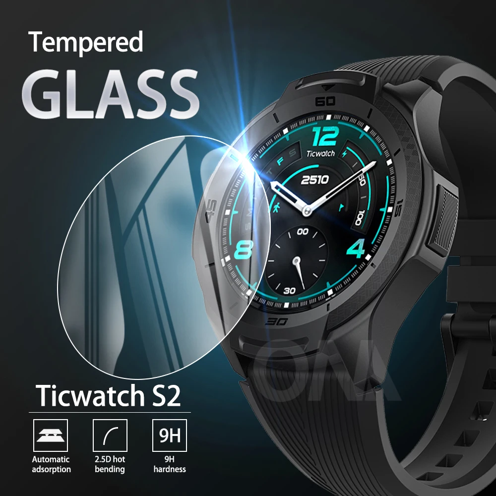 Закаленное стекло премиум класса 9H для смарт часов Ticwatch S2 5 шт. защитная пленка