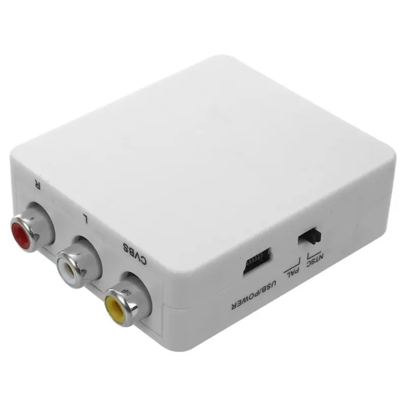 Мини HD видео HDMI AV CVBS NTSC/ PAL сигнал ТВ конвертер VHS рекордер DVD RCA белый|Кабели HDMI| |