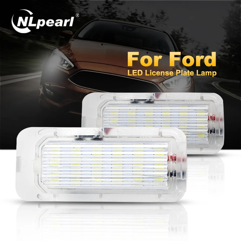 Nlpearl 1 пара Canbus яркий светодиодный светильник номерного знака для Focus 5D Mondeo Fiseta DRL