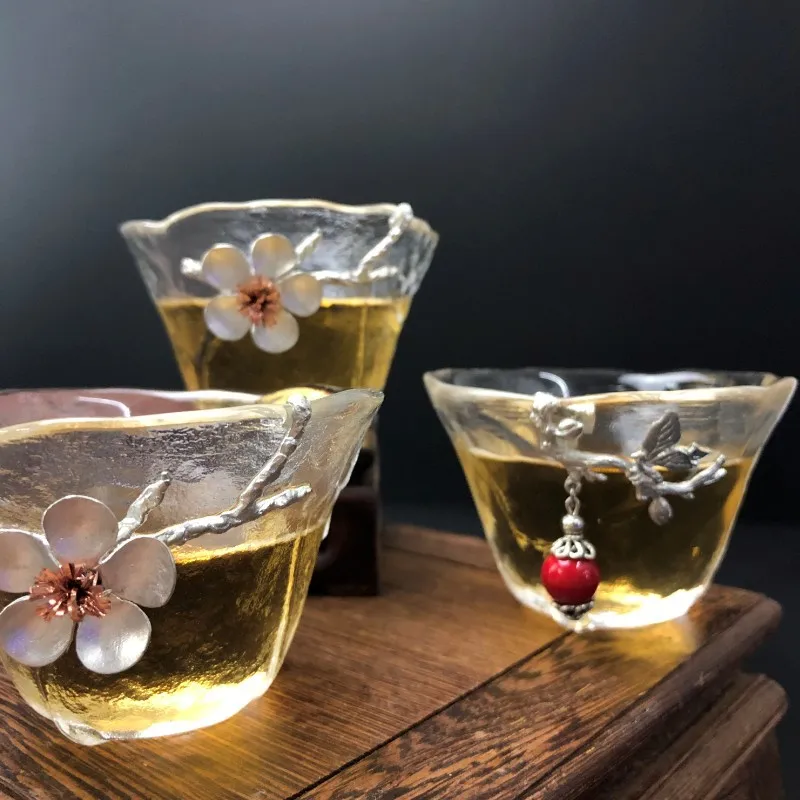 Креативная термостойкая прозрачная чайная чашка китайский чайный набор кунг-фу Мастер чашка маленькая чайная чаша ручной работы чайная посуда для напитков