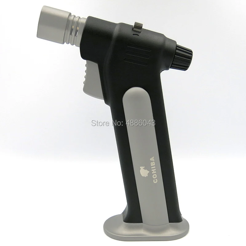 

COHIBA Table Gun Cigar Cigarette Lighter 1 Torch Flame Jet Smoking Lighters Butane Gas Lighter Windproof With Gift Box