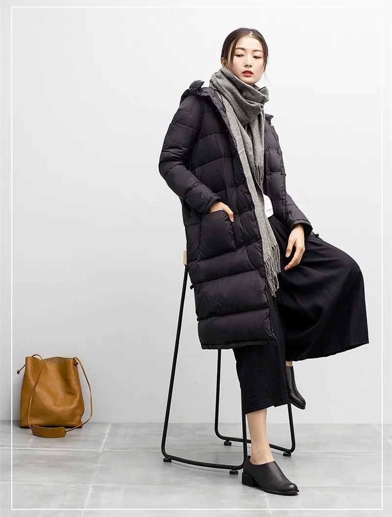 

2020 Fashion Women's Down Jackets Warm White Duck Winter Coat Female Padded Jacket Women Long Parka Abrigo Mujer WXF364