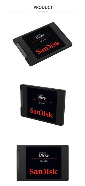 Disque SSD SanDisk Ultra 3D de 2,5 pouces 250 Go – Disque SSD interne SATA  III 4 To