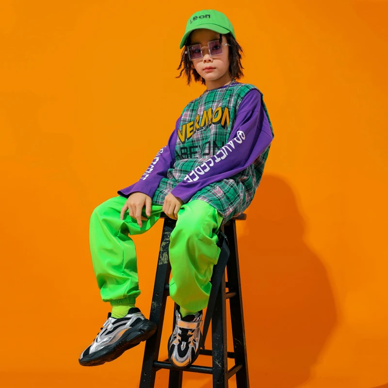 Детский комплект одежды для уличных танцев; детская одежда в стиле хип-хоп для мальчиков; костюмы для выступлений в стиле хип-хоп; платье; осенняя одежда; BI154