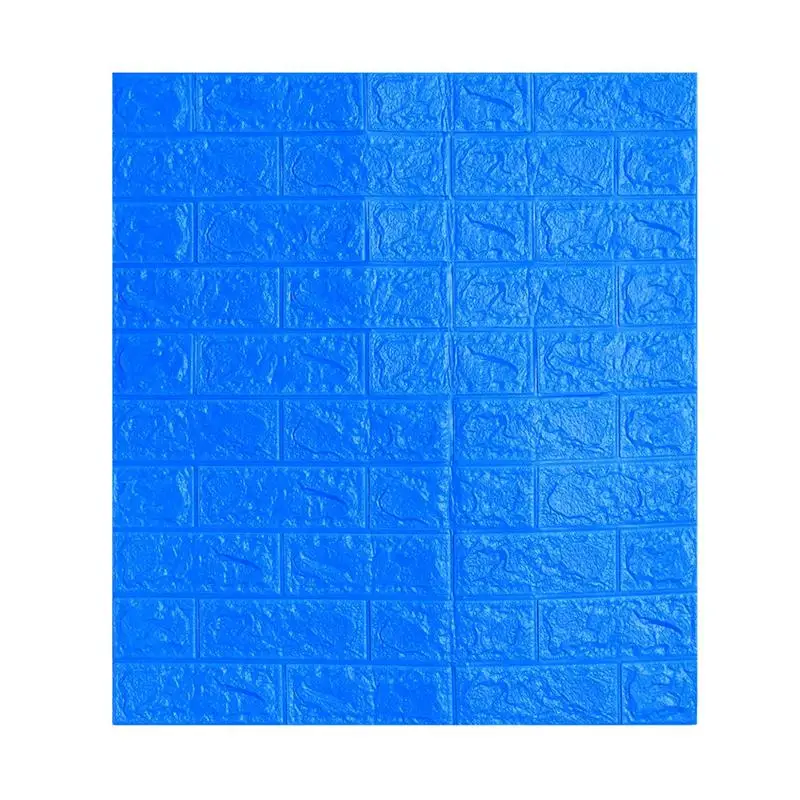 3D наклейки в виде кирпичной стены самоклеющиеся Панели Наклейки на обои для ТВ, настенный диван фон Настенный декор-70x77 м - Цвет: Тёмно-синий