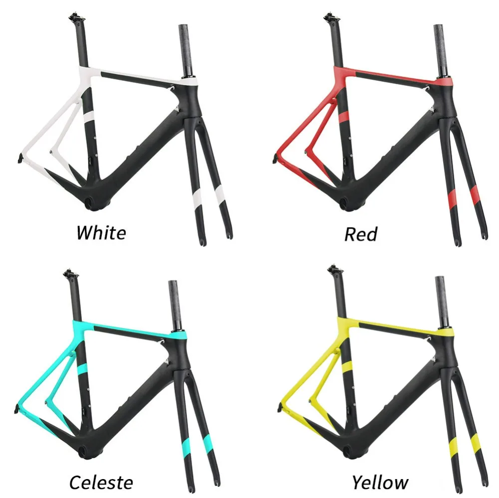 Spcycle Aero углеродный шоссейный велосипед рама T1000 углеродный гоночный дорожный велосипед набор рам с BB86 гарнитура Размеры 50/53/56 см