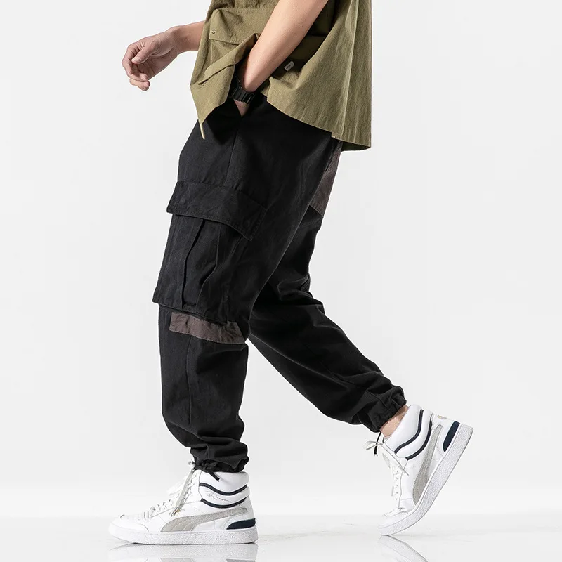 

Panda Stock 2020 Spring New Style Large Pocket Webbing Workwear Pants Men's Loose-Fit Japanese-style Casual Pants Men's Trousers