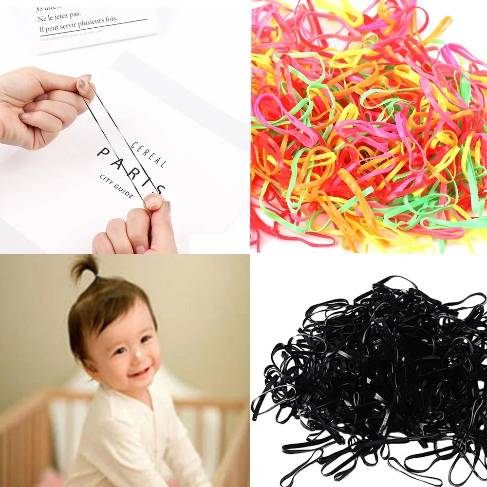 300 шт. держатель для конского хвоста резинка волос резиновая повязка аксессуары