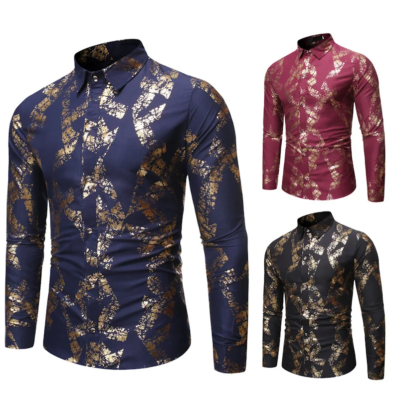 

Top men,shirt men,men's shirts,fashion casual shirts,printed shirts, men's lapel shirts, long sleeve shirt men, men's clothing,