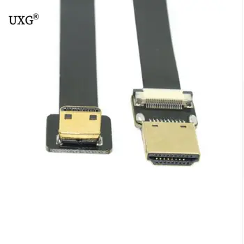 

90 Degree Down Angled FPV Mini HDMI Male to HDMI Male FPC Flat Cable for Multicopter Aerial Photography