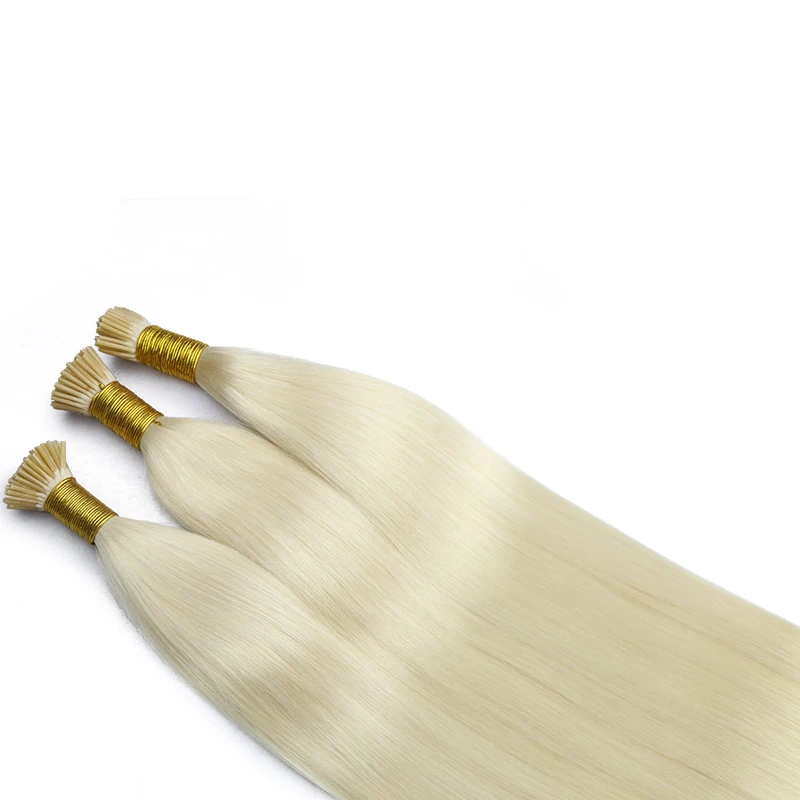 Russian Virgin Hair 18-24 Inch 1g/strand Real Pre Bonded Fusion I Tip Human Hair Extensions Natural Italian Keratin Capsule