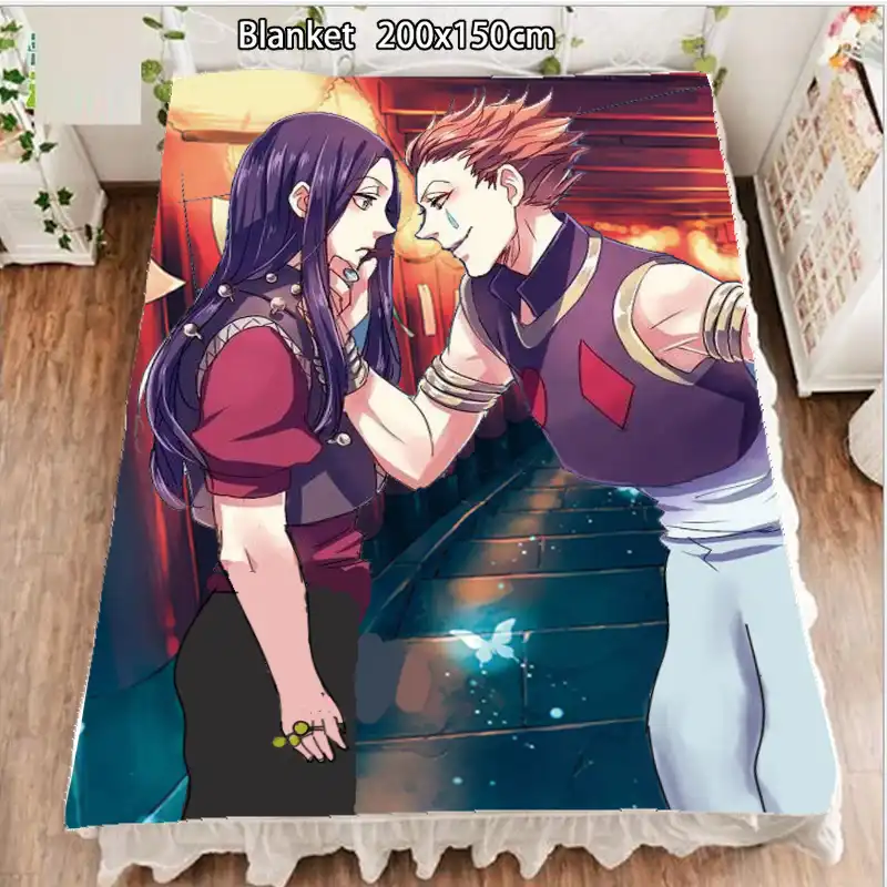 アニメフリース毛布やベッドハンター ハンターmorowハンターヒソカコスプレエリザ毛布ベッド0センチメートル100センチメートル Blankets Aliexpress