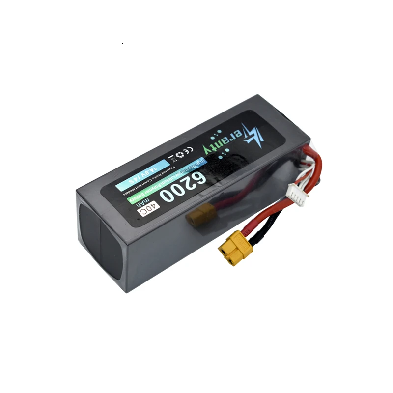 Обновленный аккумулятор 14,8 v 6200maH 40C Lipo для радиоуправляемого квадрокоптера, автомобилей, лодки, дрона, запасные части 4S аккумуляторов 6000mah 14,8 v