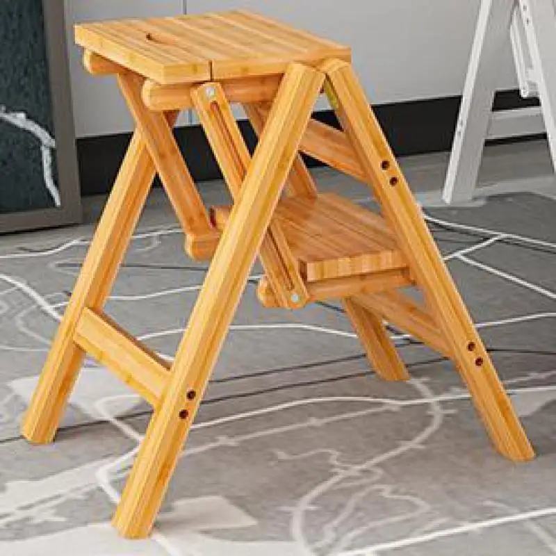 

Multi-function Household Ladder Without Installation Of Ladder Stool Indoor Thickening Folding Stool Dual-purpose Staircase Chai
