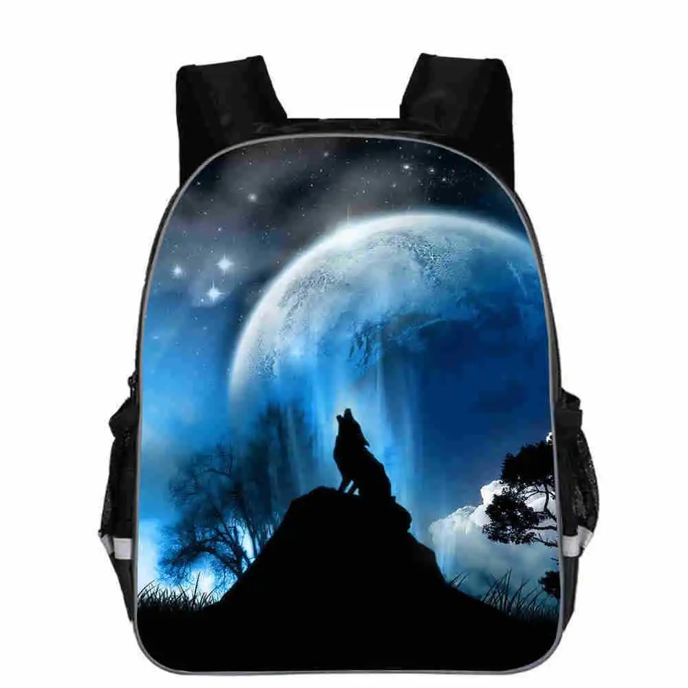Новинка 2019 16 дюймов детский школьный рюкзак Mochila с рисунком волка школьная сумка