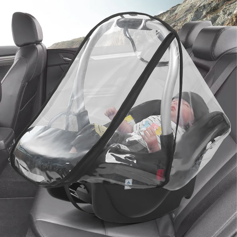 Baby safety seat rain cover transparent EVA for stroller baby carriage