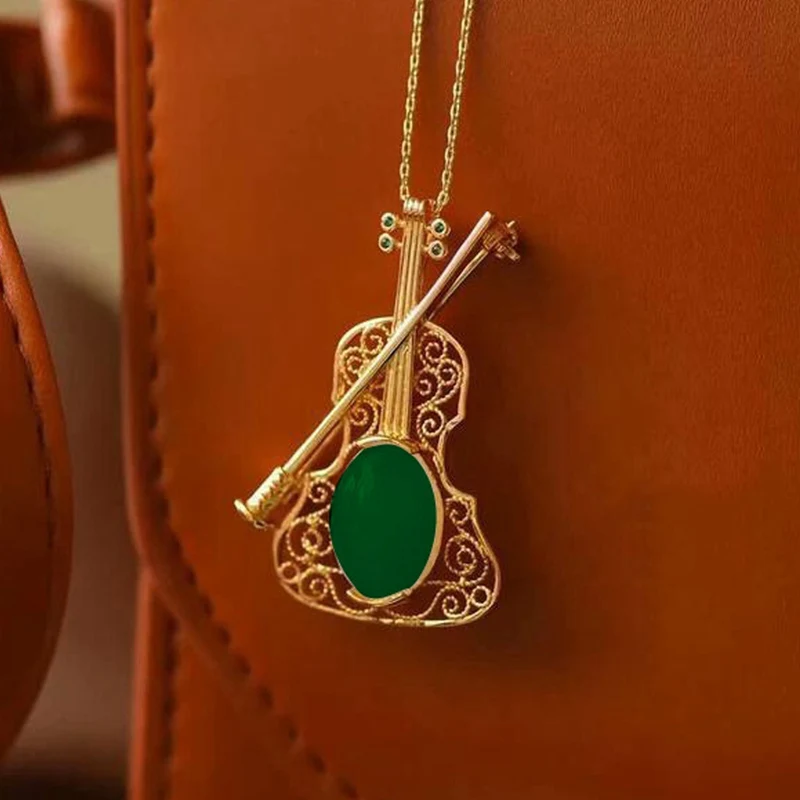 Violin Necklace with chain - Anhänger Violine