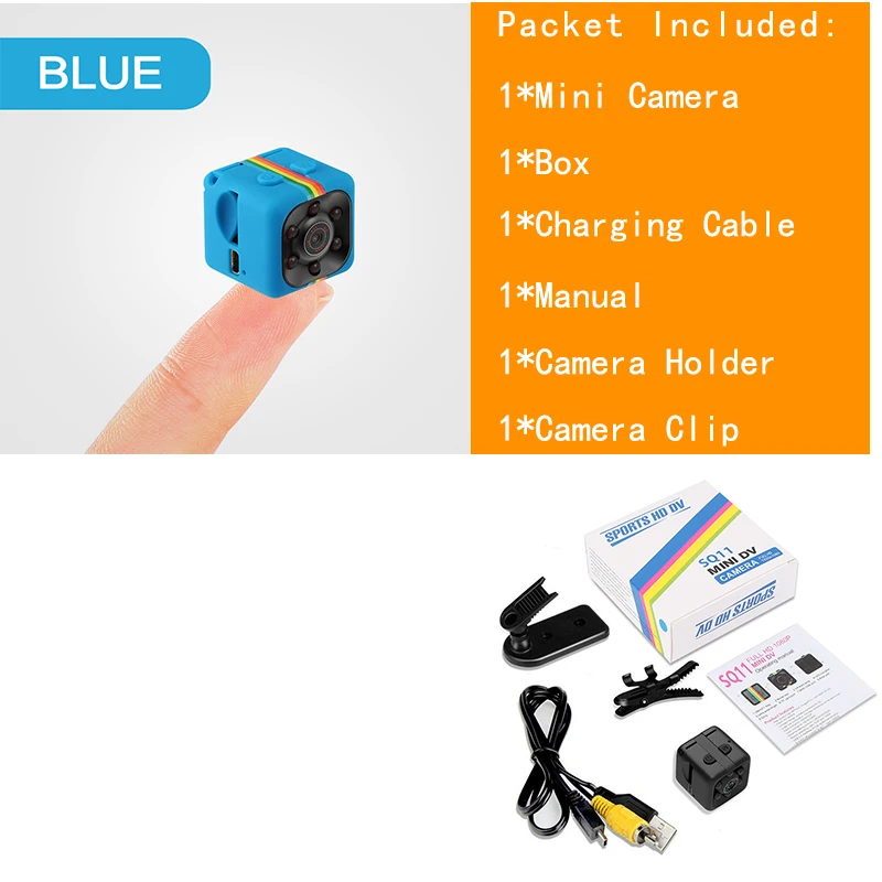 3 Sq11 мини камера HD 960P датчик ночного видения Видеокамера движения DVR микро камера Спорт DV видео маленькая камера Cam SQ 11 с коробкой - Цвет: 3